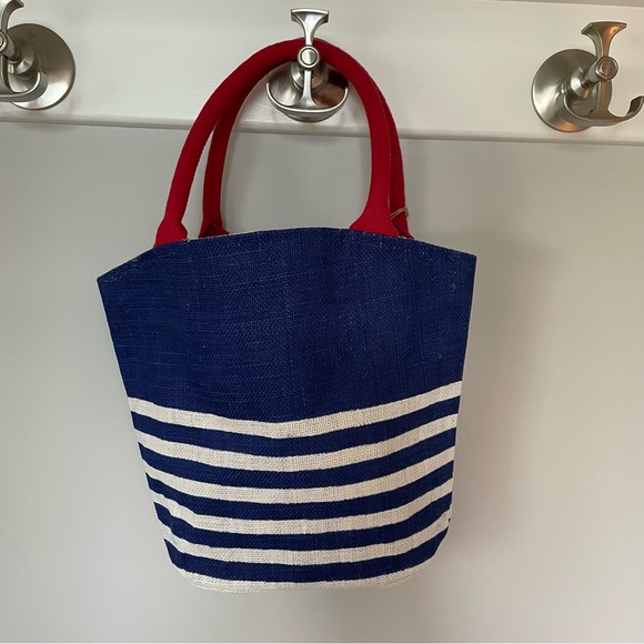 Mudpie Small Tote Bag Red Sequin Crab Nautical Coastal Beach Bridesmaid #1 of 6 - Picture 2 of 6